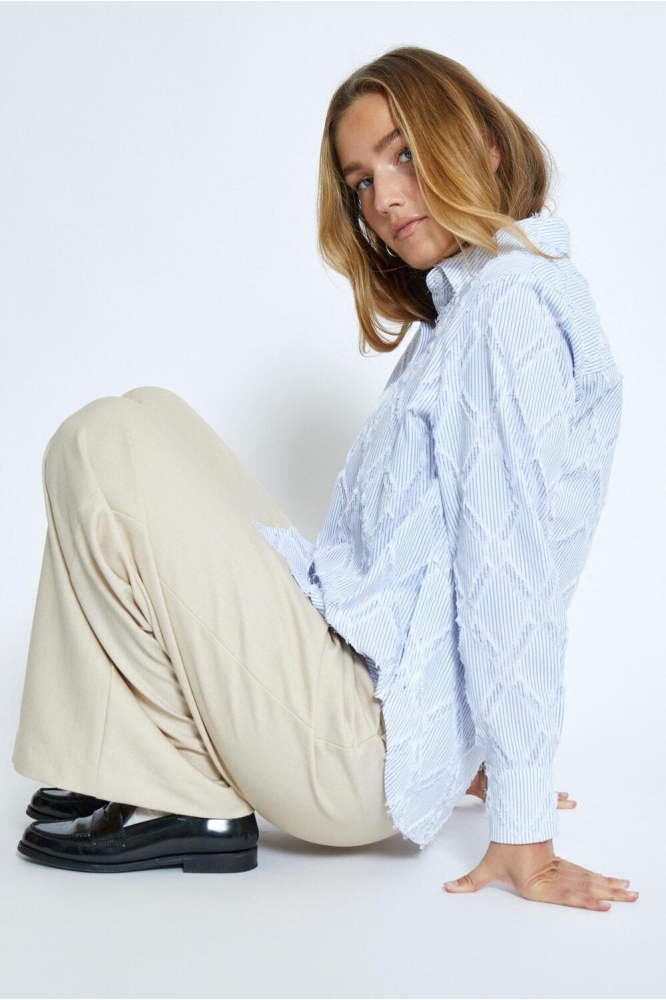 ASTRA OVERSIZE SHIRT MI6529 1048S ICE BLUE STRIPE